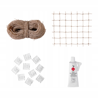 SET BALKÓNOVÁ SIEŤ PRE MAČKU, HOLUBY, 4x2m, OKO 50mm, BEZ VŔTANIA